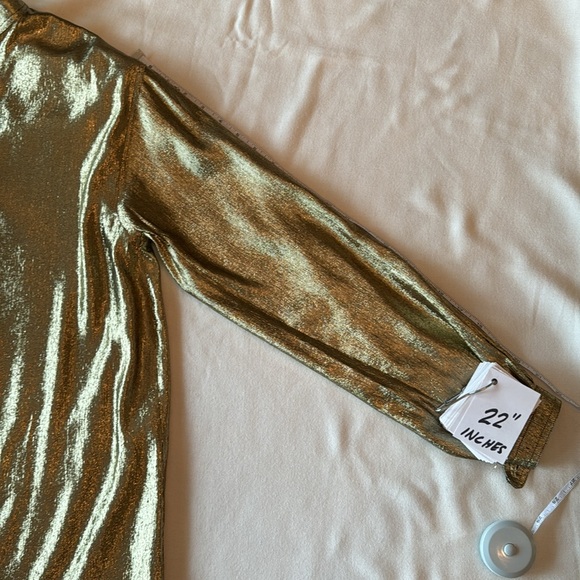 Rare Find Vintage Stephen Burrows Shimmery Gold Blouse - Size 10 - Picture 12 of 12